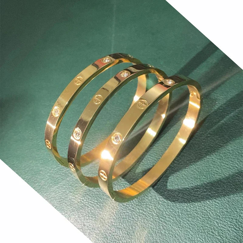 Gold Cross Nut Nail Bracelet