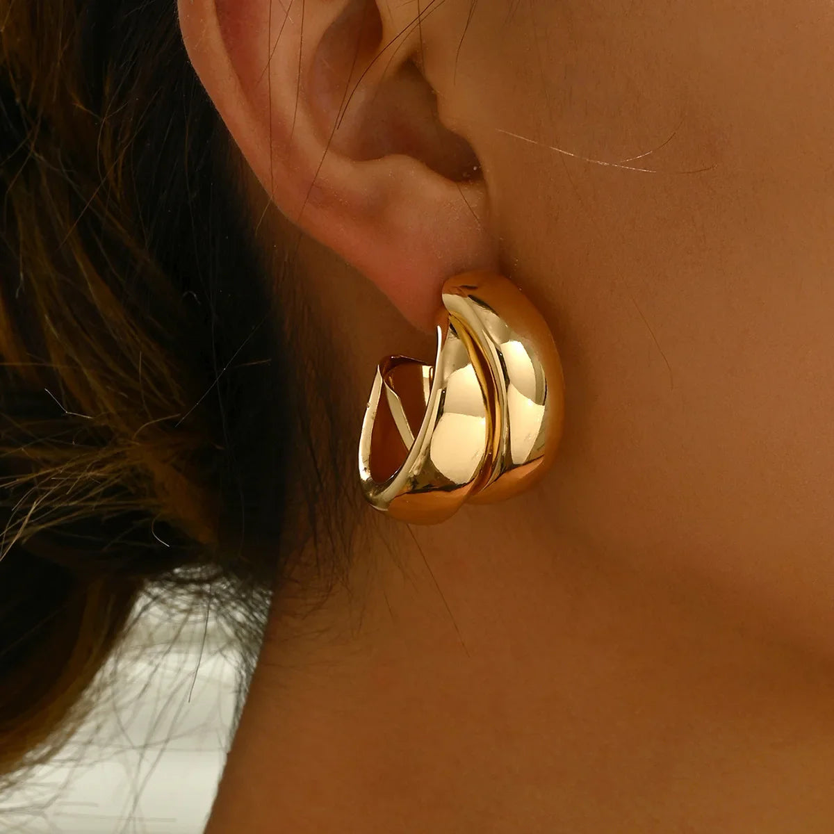 Bold Gold Hoop Earrings