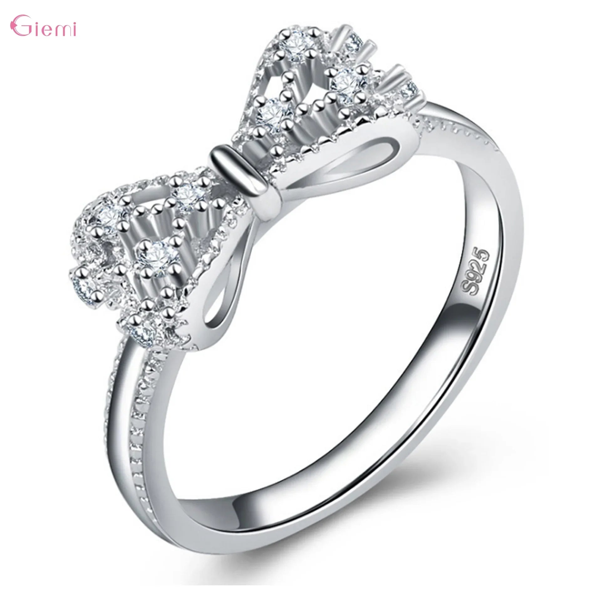 Sparkling Bow Knot Ring