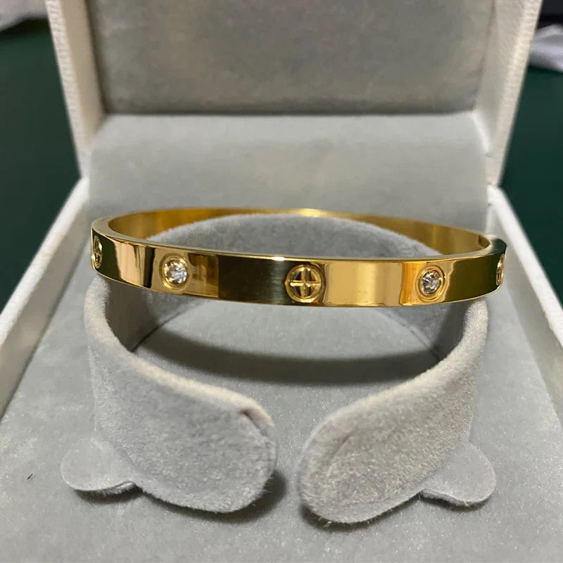 Gold Cross Nut Nail Bracelet