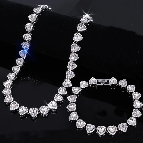 Glam Heart Bling Jewelry Set