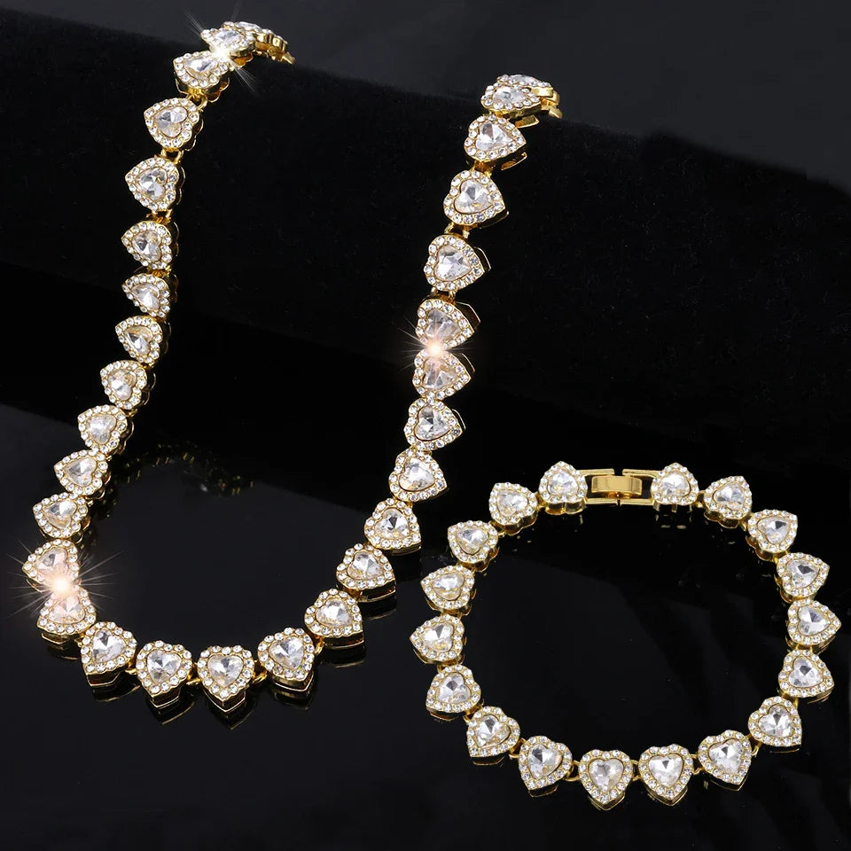Glam Heart Bling Jewelry Set