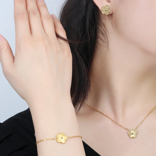 Golden Blossom Jewelry Set
