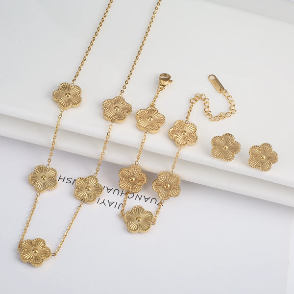 Golden Blossom Jewelry Set