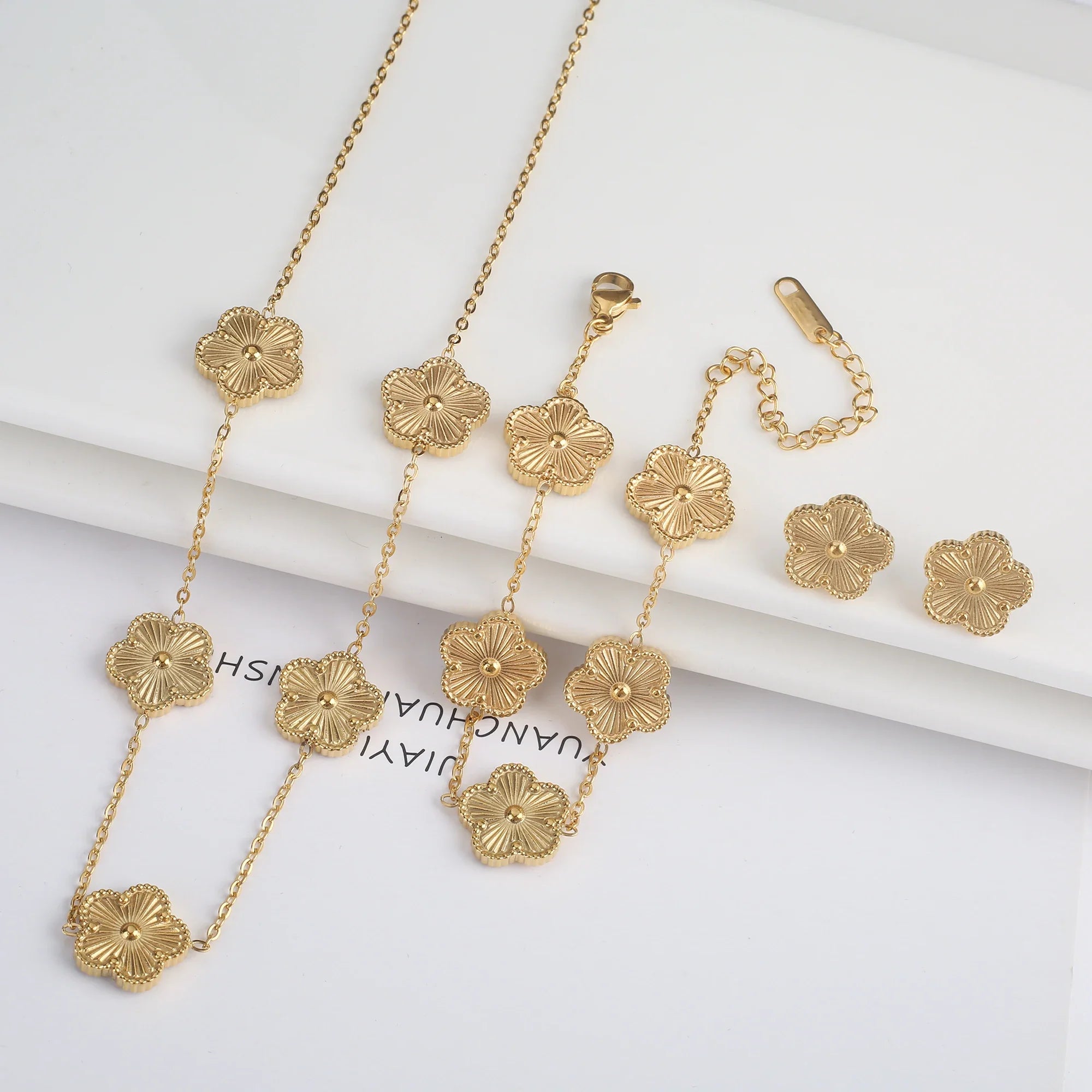 Golden Blossom Jewelry Set