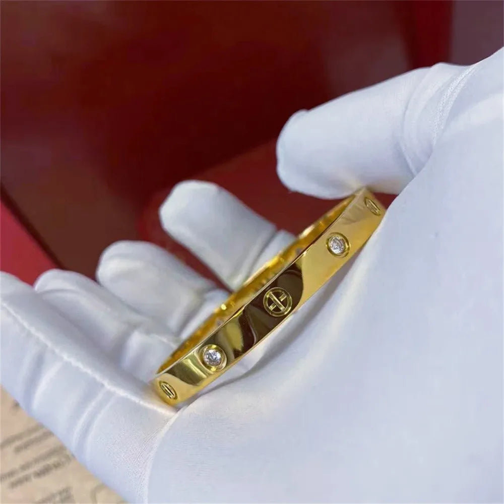 Gold Cross Nut Nail Bracelet