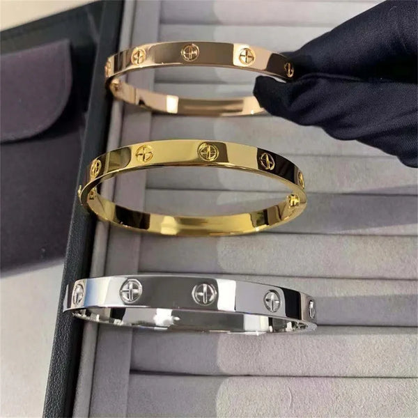 Gold Cross Nut Nail Bracelet