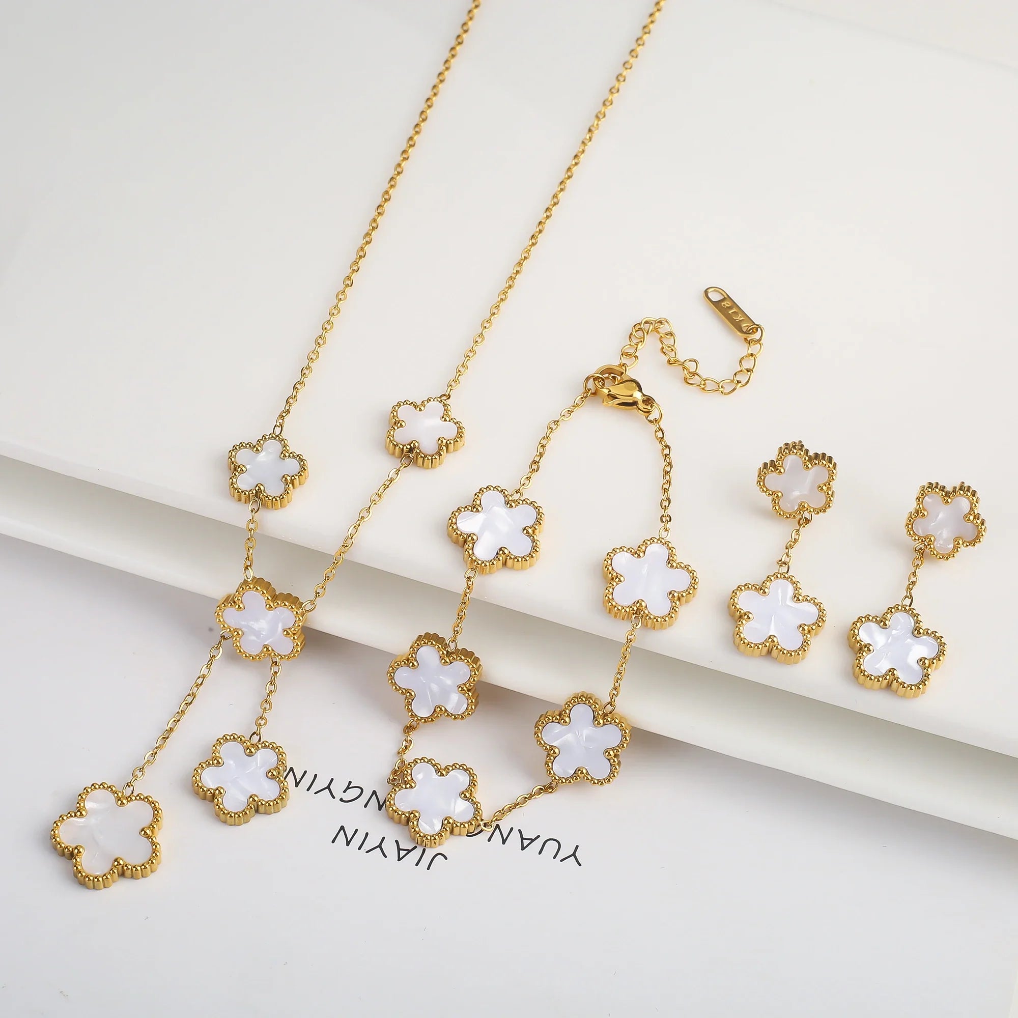 Golden Blossom Jewelry Set